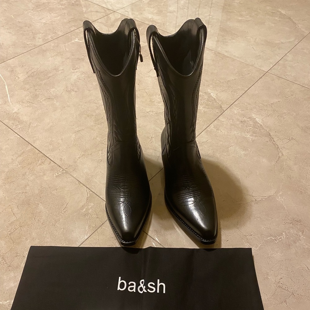 BA&SH  Cruz embroidered leather boots! NEW!